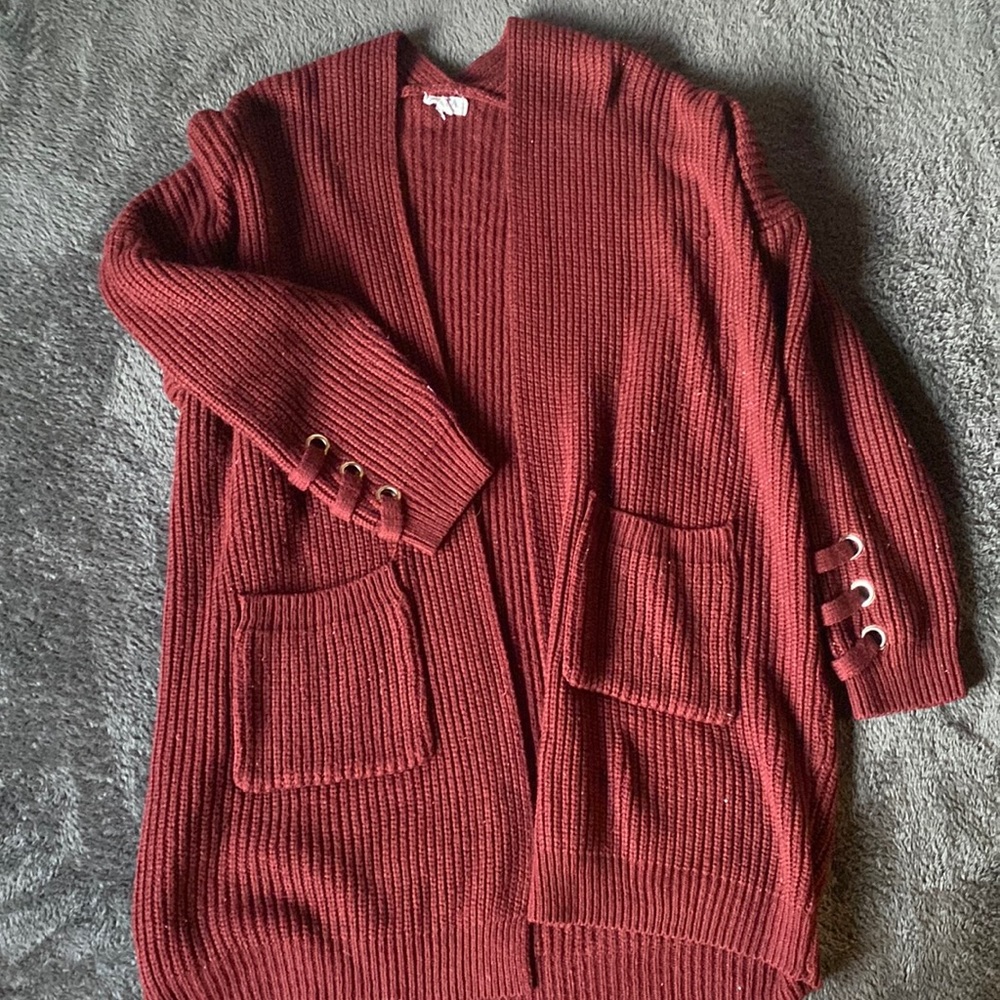 Red / Burgundy cardigan